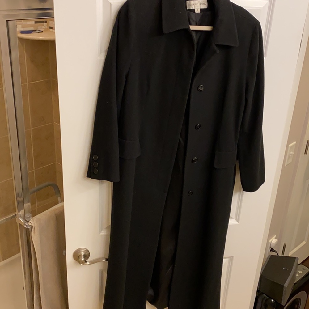 Albert Nipon Black Trench Coat - image 3
